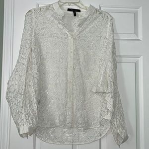 BCBGMAXAZRIA THELMA LACE TOP